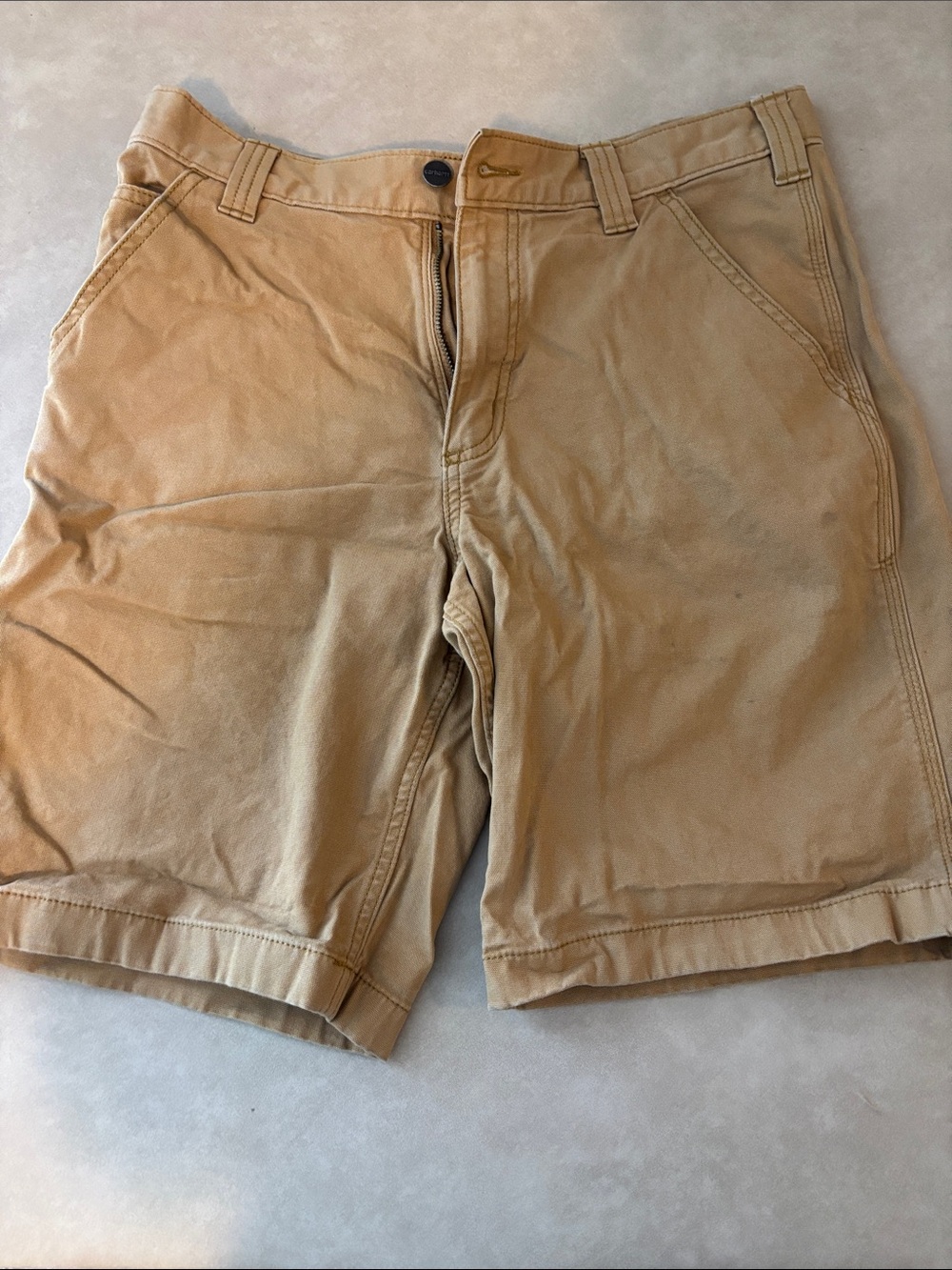 Carhartt Tan Canvas Flat Front Men's Shorts